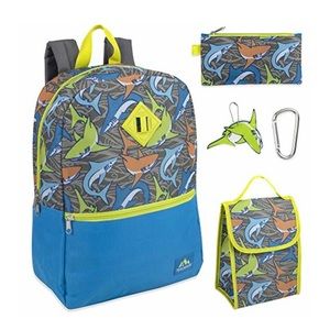 Shark Backpack 5 Piece Set